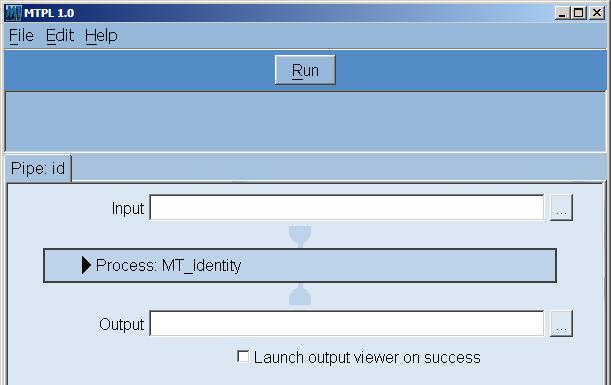 Snapshot of GUI for identity pipeline